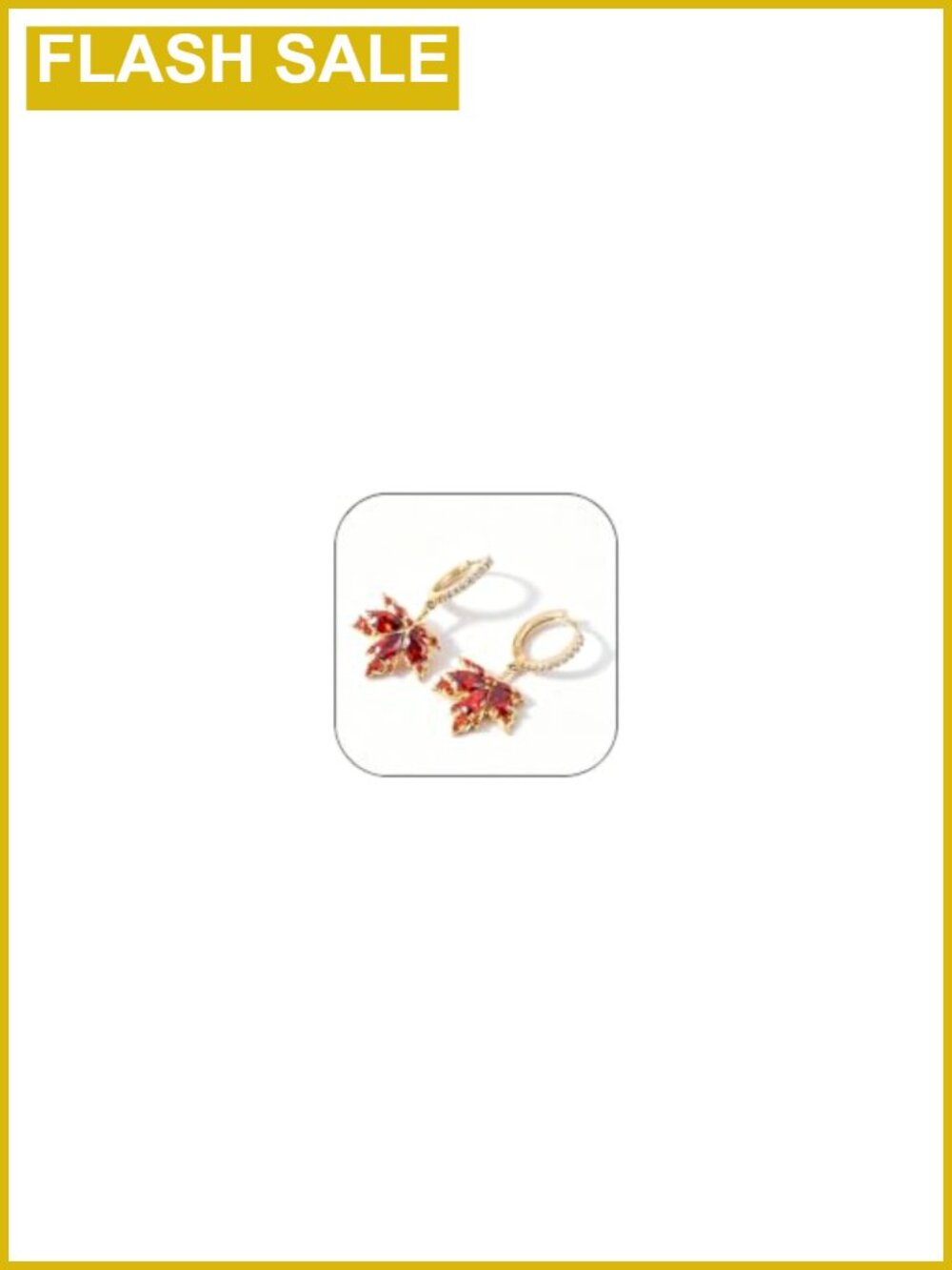 Maple Leaf Jewelry Set Gold Plated Crystal Pendant Necklace Earrings Fall Gift